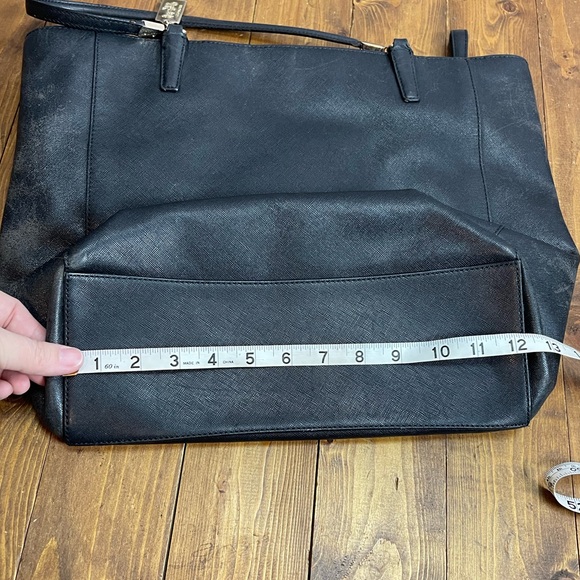 Coach Madison Saffiano East/West Bond Tote black leather bag - Picture 12 of 13